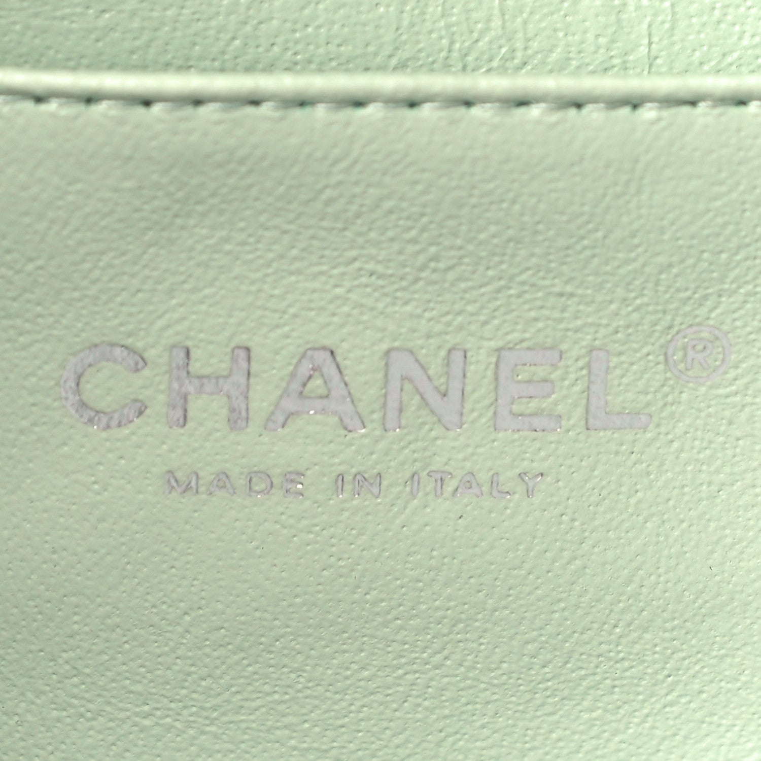 Chanel Patent Quilted Clutch With Chain Flap Light Green 6 of 14