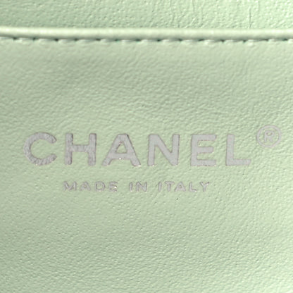 Chanel Patent Quilted Clutch With Chain Flap Light Green 6 of 14