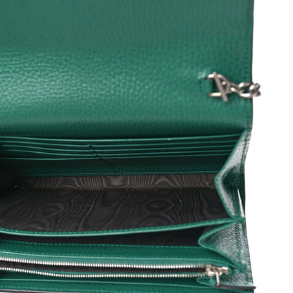 Gucci Calfskin Mini Dionysus Chain Wallet Emerald 5 of 10