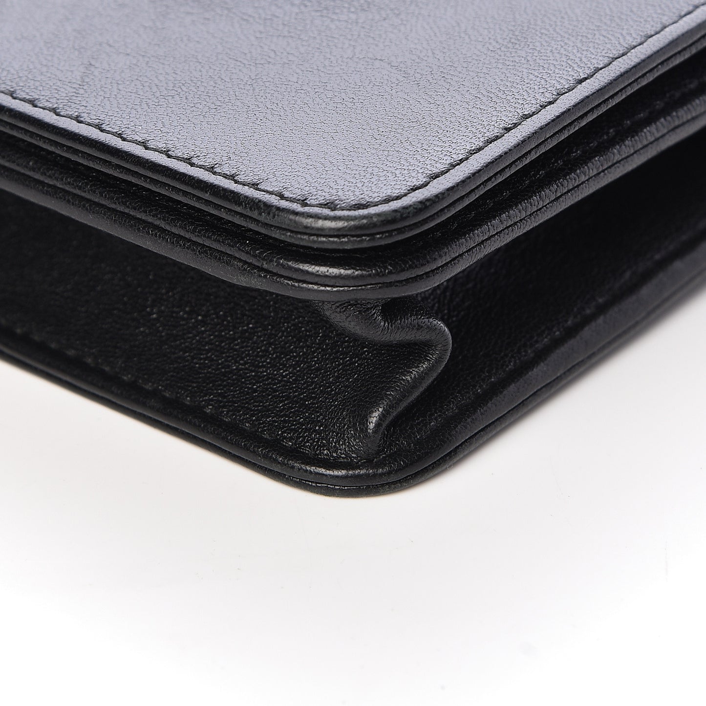 Sheepskin Quilted Mademoiselle Vintage Wallet On Chain WOC Black