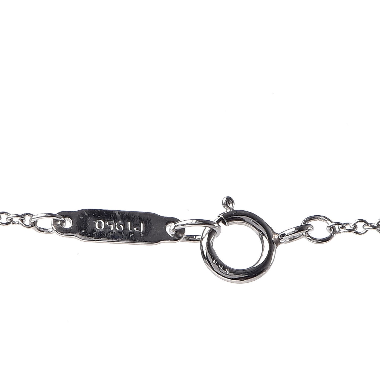 Platinum Diamond Open Circle Pendant Necklace