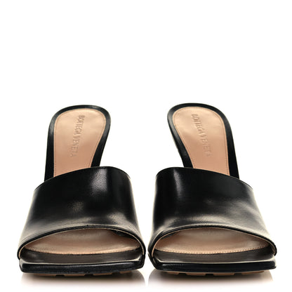 Bottega Veneta Lambskin Stretch Mule Sandals 37.5 Black 2 of 8