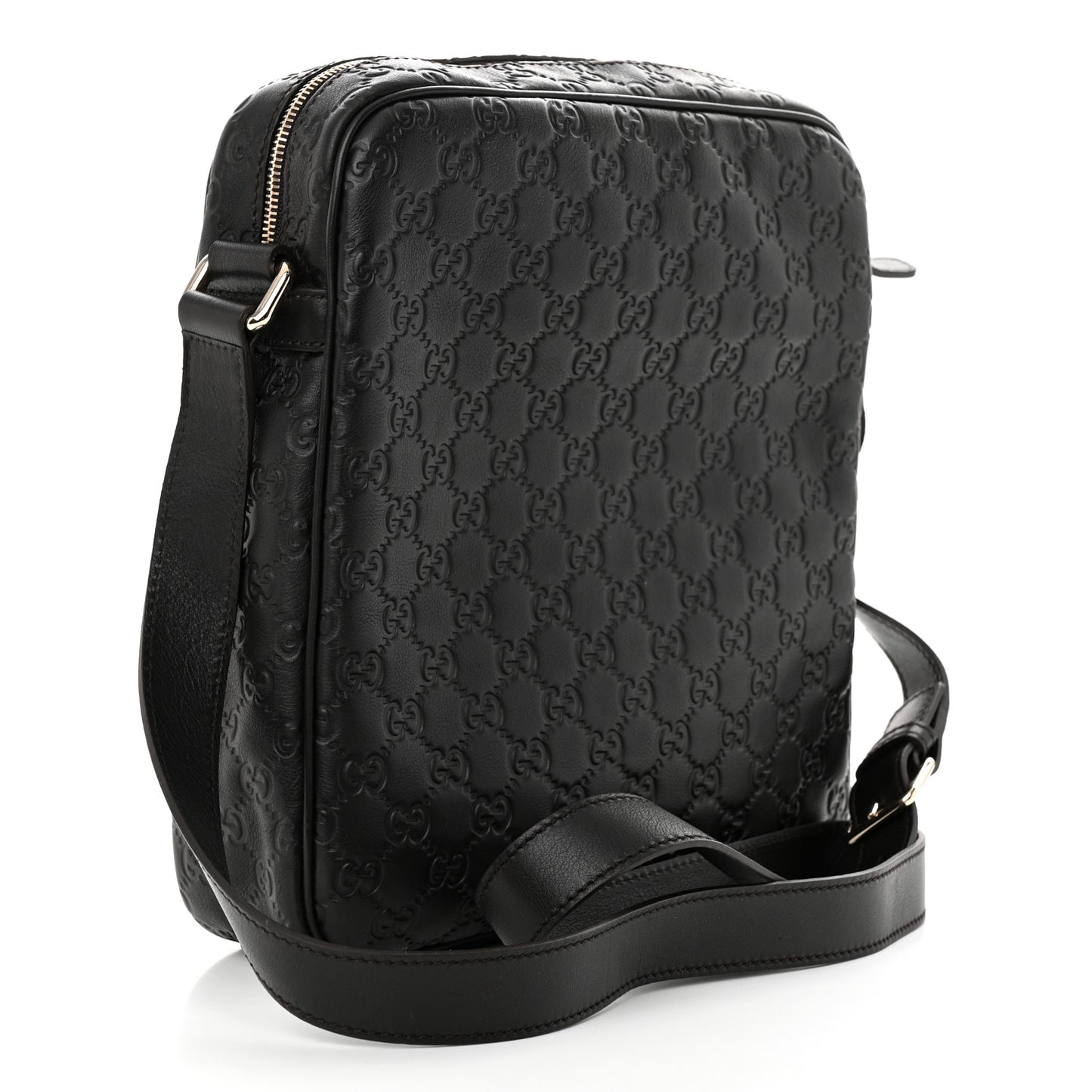 Guccissima Flat Messenger Bag Dark Brown