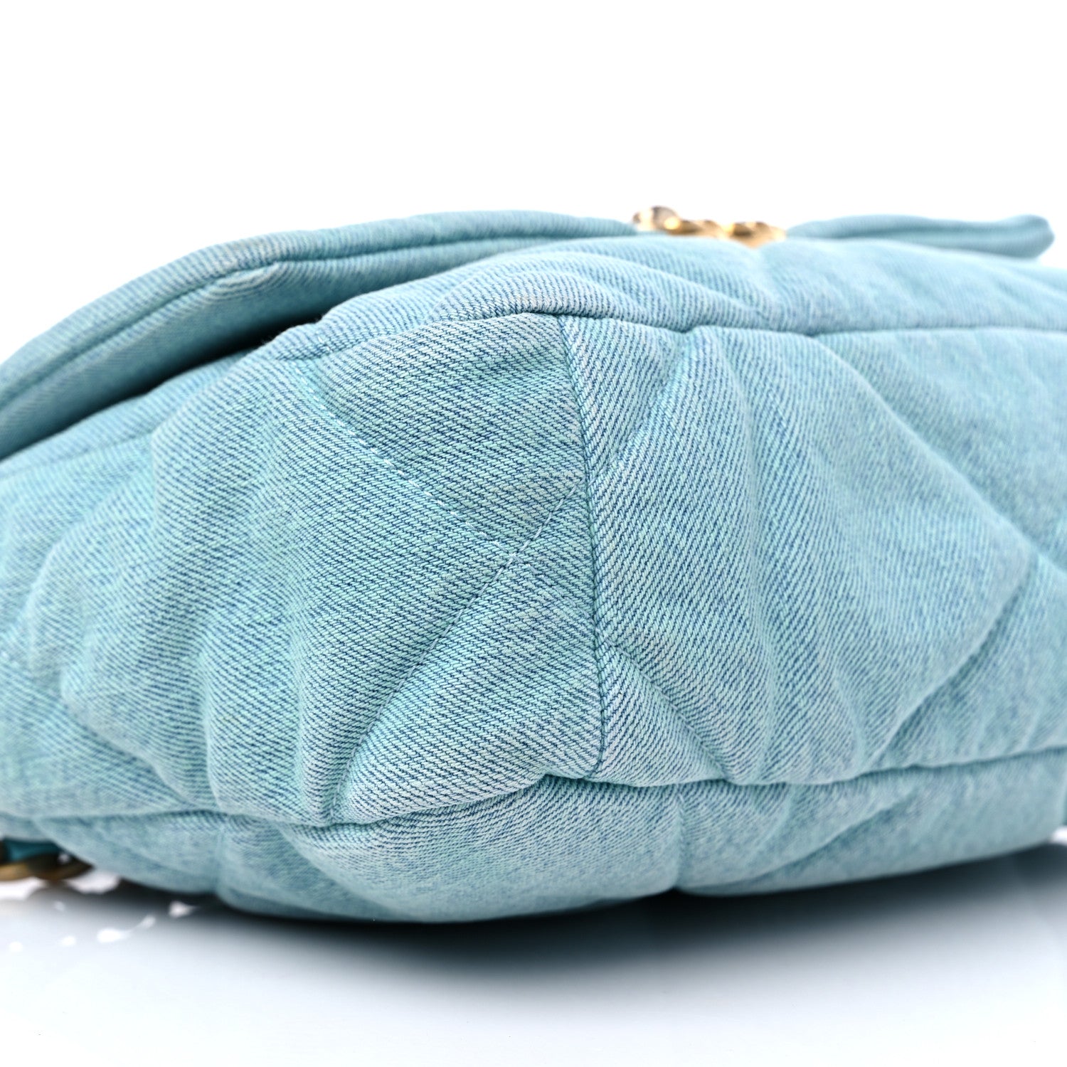 Chanel Denim Quilted Medium Chanel 19 Flap Neon Blue 8 of 13