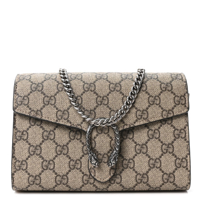 Gucci GG Supreme Monogram Mini Dionysus Chain Wallet Beige Taupe 1 of 11