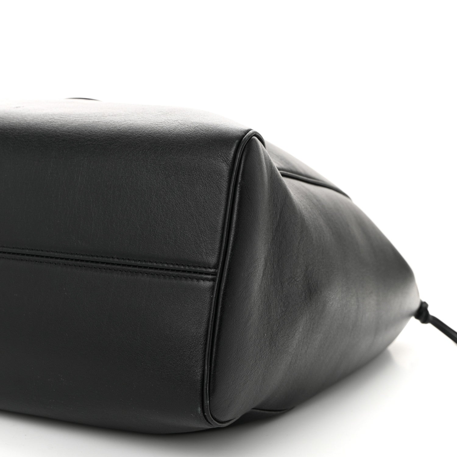Celine Smooth Calfskin Cuir Triomphe Cabas Drawstring Black 10 of 10