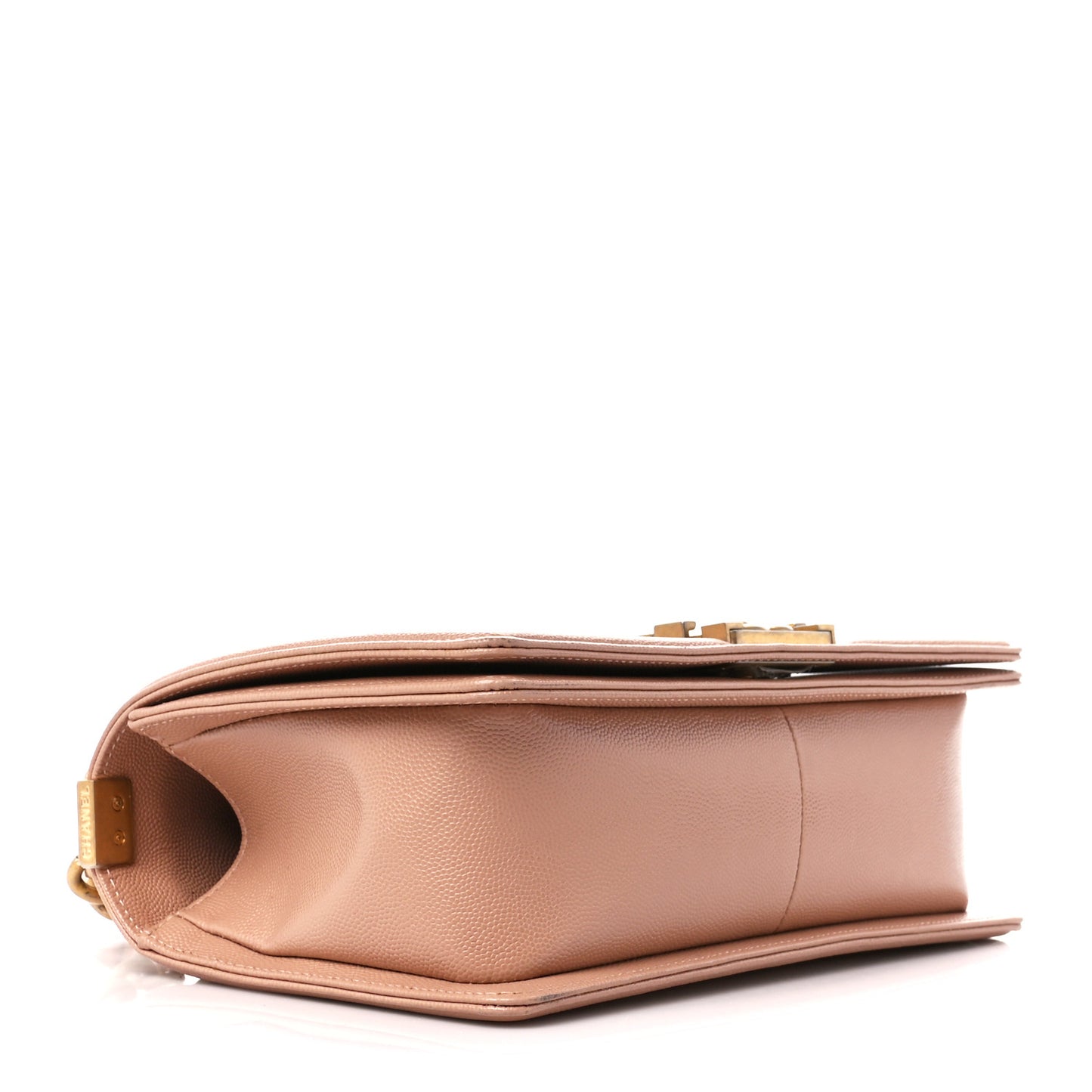 Caviar Quilted Medium Boy Flap Beige