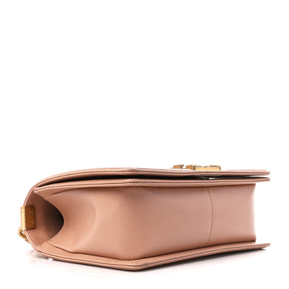 Chanel Caviar Quilted Medium Boy Flap Beige 4 of 10