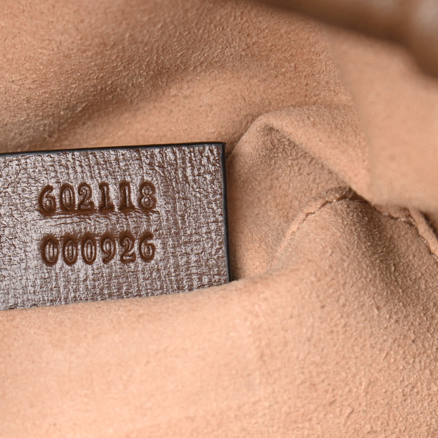 Gucci Monogram Textured Calfskin Horsebit 1955 Drawstring Bucket Bag Beige Brown Sugar 7 of 10