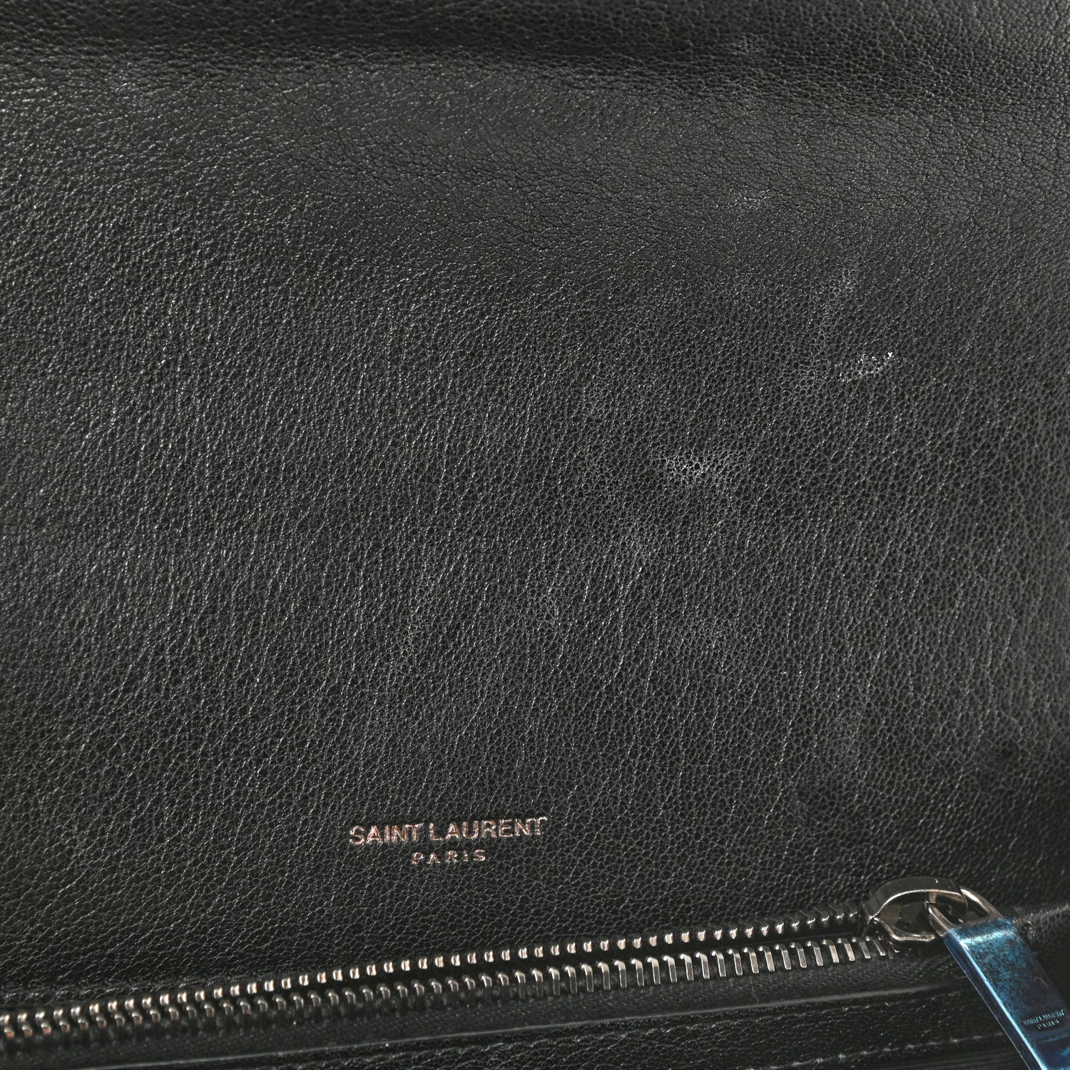 Saint Laurent Sheepskin Matelasse Chevron Monogram Medium College Bag Black 10 of 10