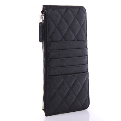 Chanel Caviar Quilted Classic Flat Wallet Pouch Black 3 of 9
