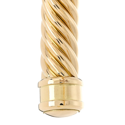 David Yurman 18K Yellow Gold 7mm Cablespira Oval Bracelet 4 of 4