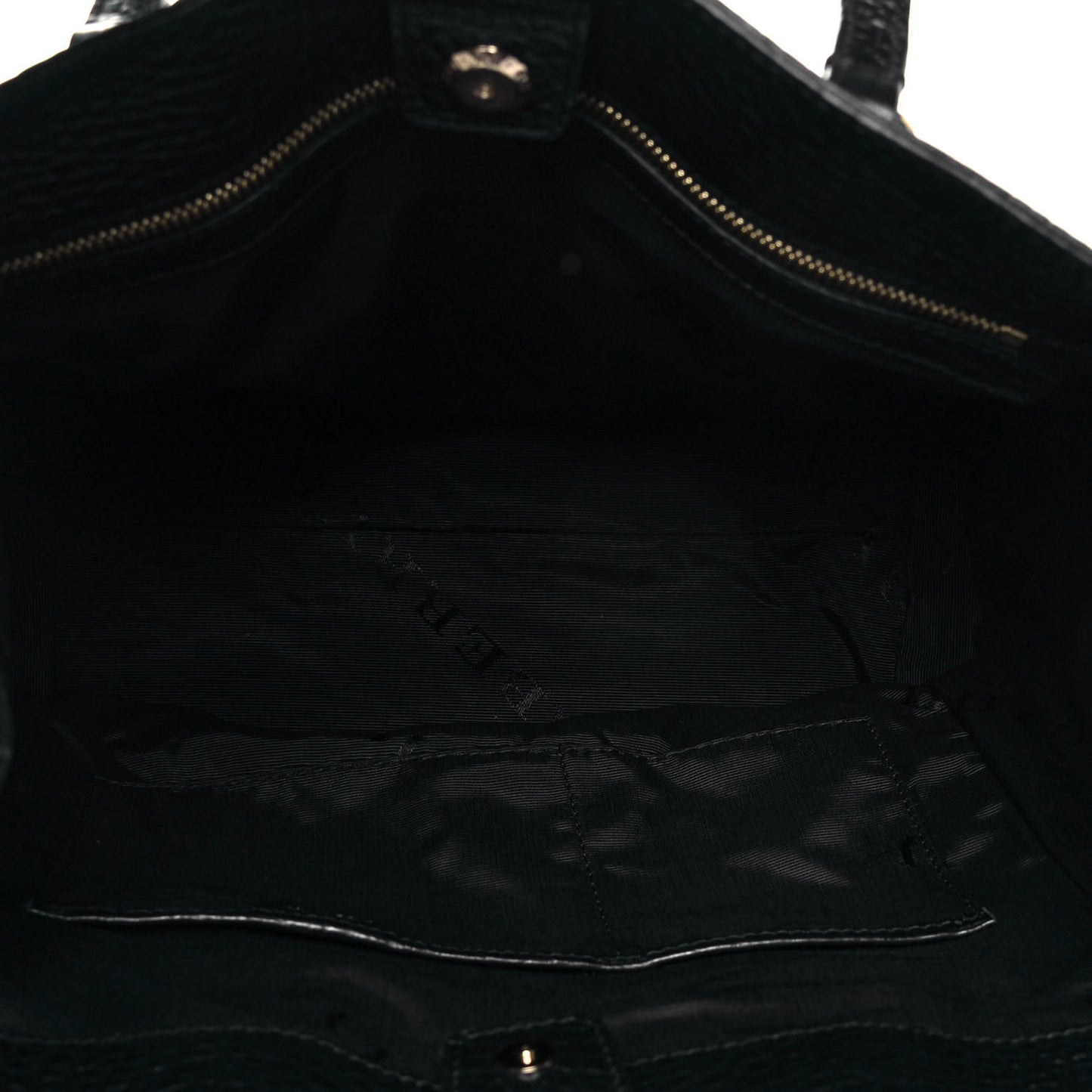 Signature Grain Medium Woodbury Tote Black