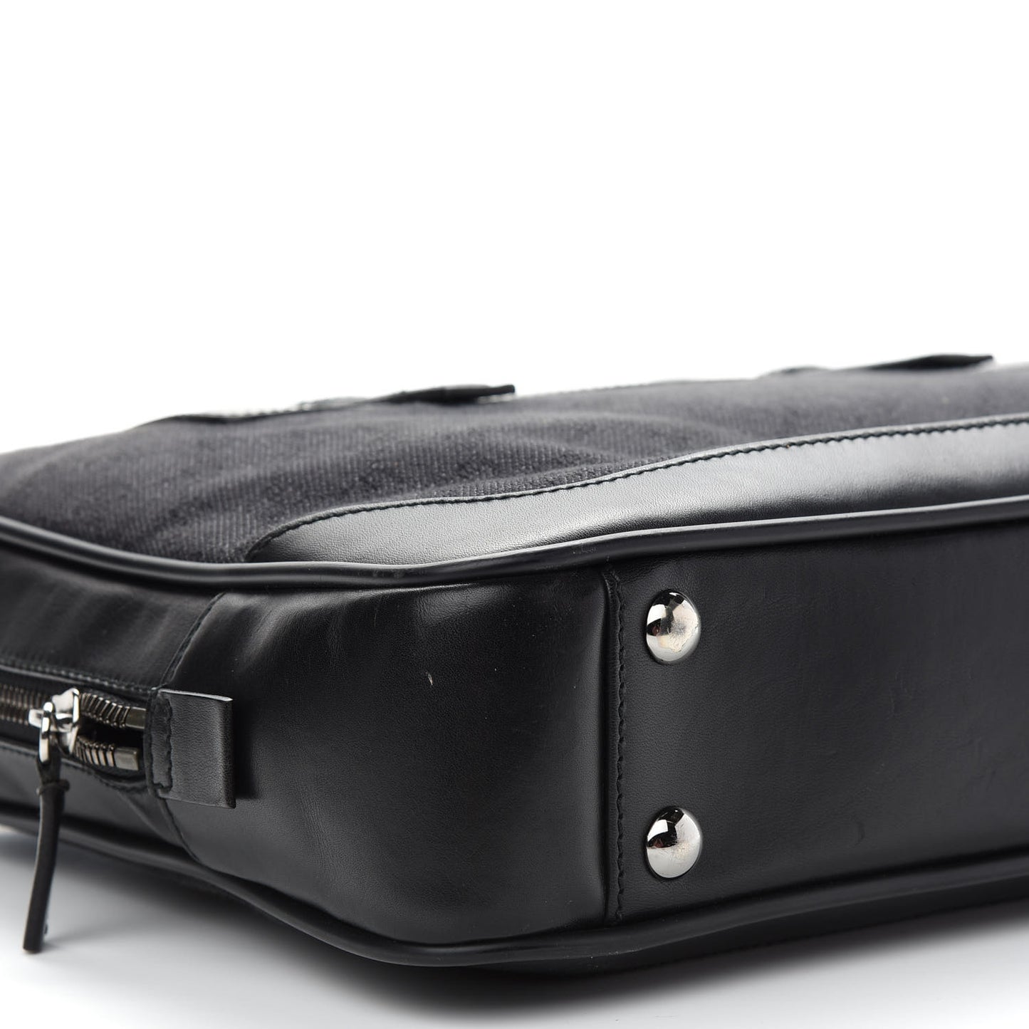 Denim Monogram Briefcase Black