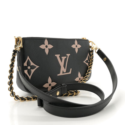 Louis Vuitton Empreinte Monogram Giant Multi Pochette Accessories Black Beige 3 of 10