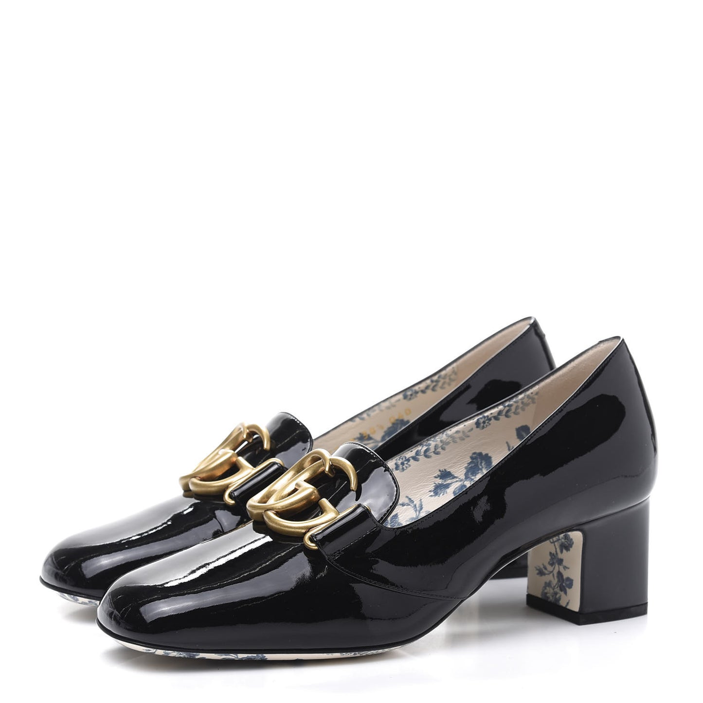 Vernice GG Victoire 55mm Loafer Pumps 38.5 Black