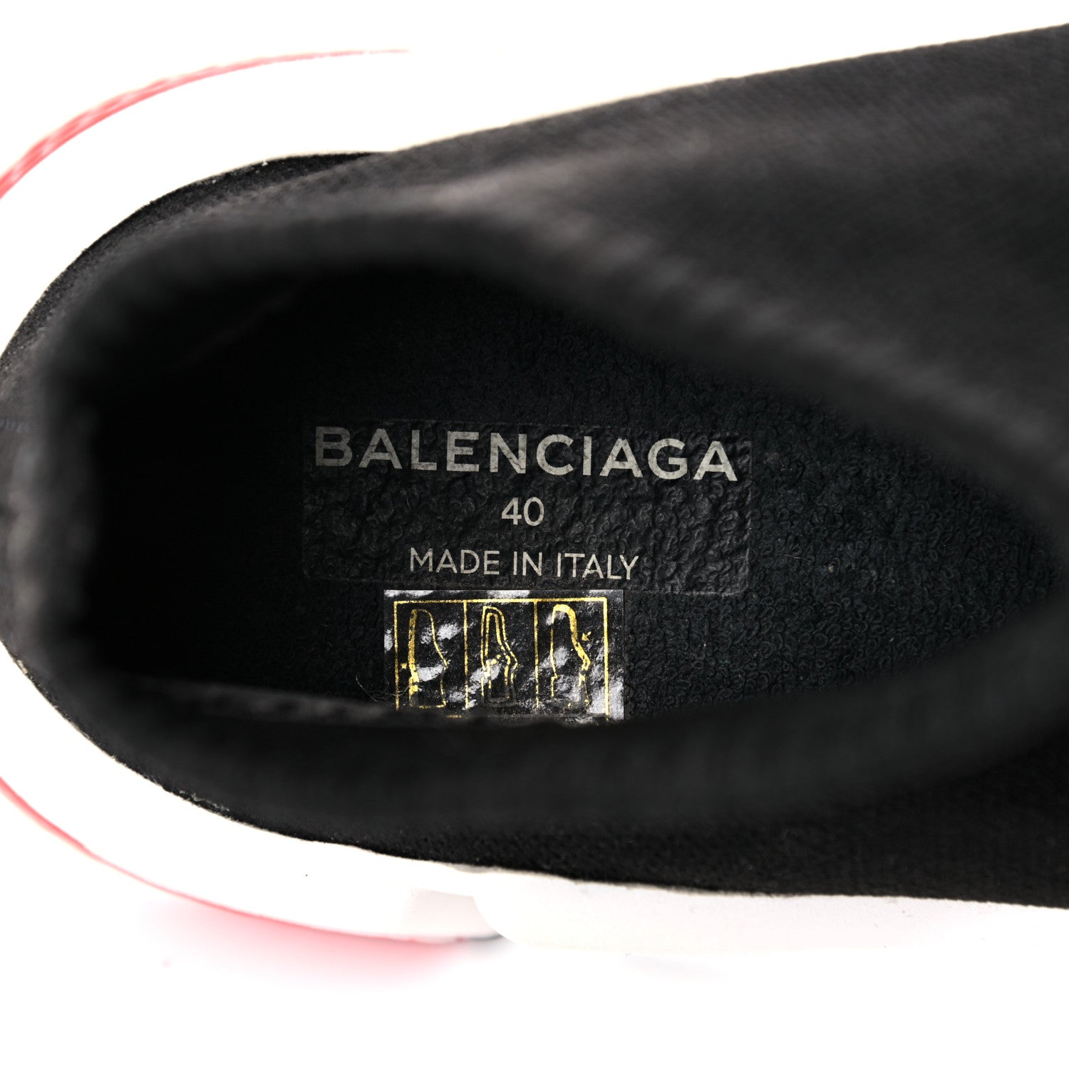 Balenciaga Technical 3D Knit Mens Speed Sneakers 40 Black Red 17 of 18