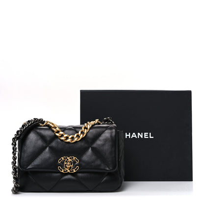 Chanel Lambskin Quilted Medium Chanel 19 Flap Black 11 of 11