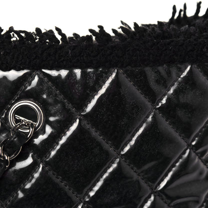 Chanel Vinyl Quilted Large Funny Tweed Tote Black 15 of 15
