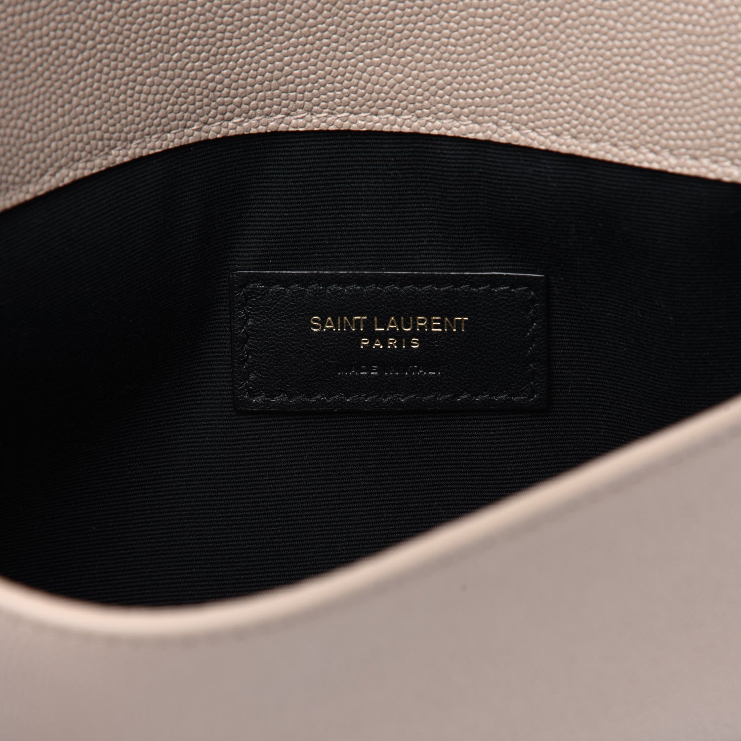 Saint Laurent Grain De Poudre Uptown Pouch Dark Beige 5 of 9