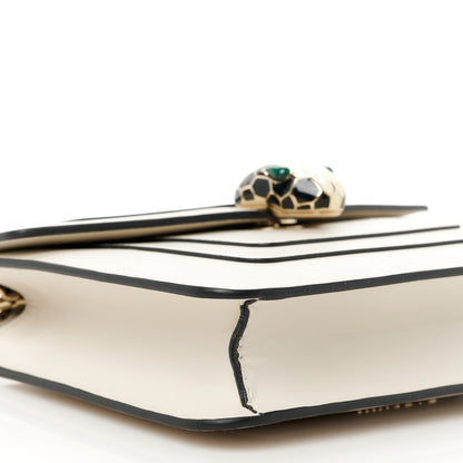 Bulgari Calfskin Small Serpenti Forever Snake Strap Crossbody Bag White Agate 10 of 11