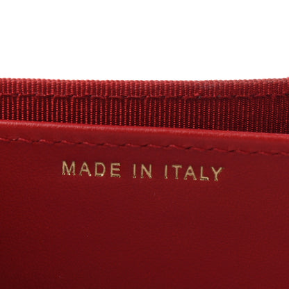 Chanel Caviar Quilted Flap Card Holder Wallet Red 8 of 10