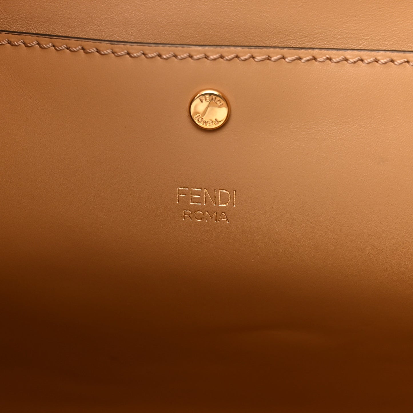 Vitello King Medium Fendi Way Tote Miele Scuro