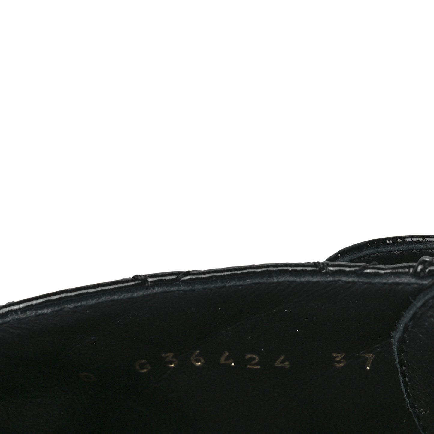 Shiny Goatskin Calfskin Quilted Lace Up Combat Boots 37 Black