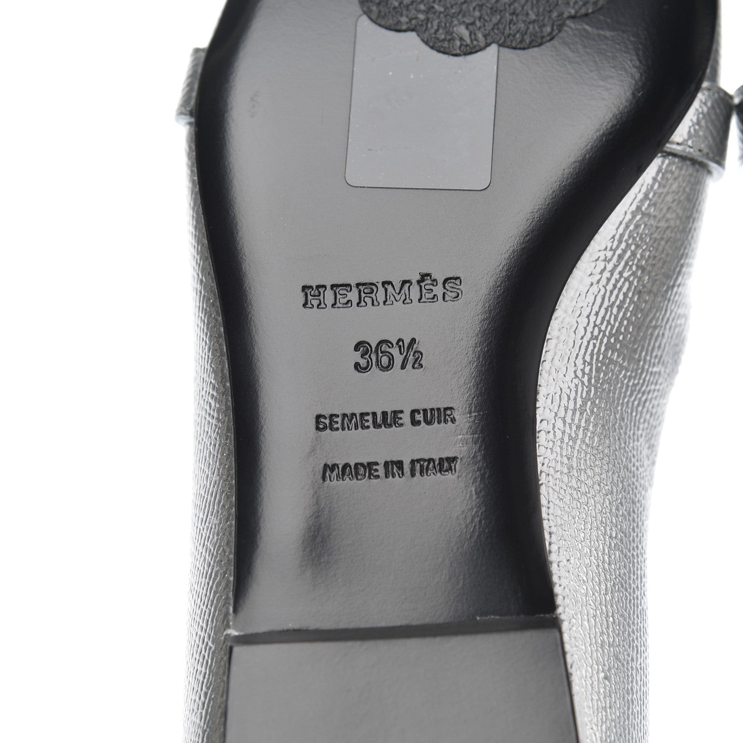 Hermes Epsom Pegase Ballerina Flats 36.5 Metalisse 7 of 13