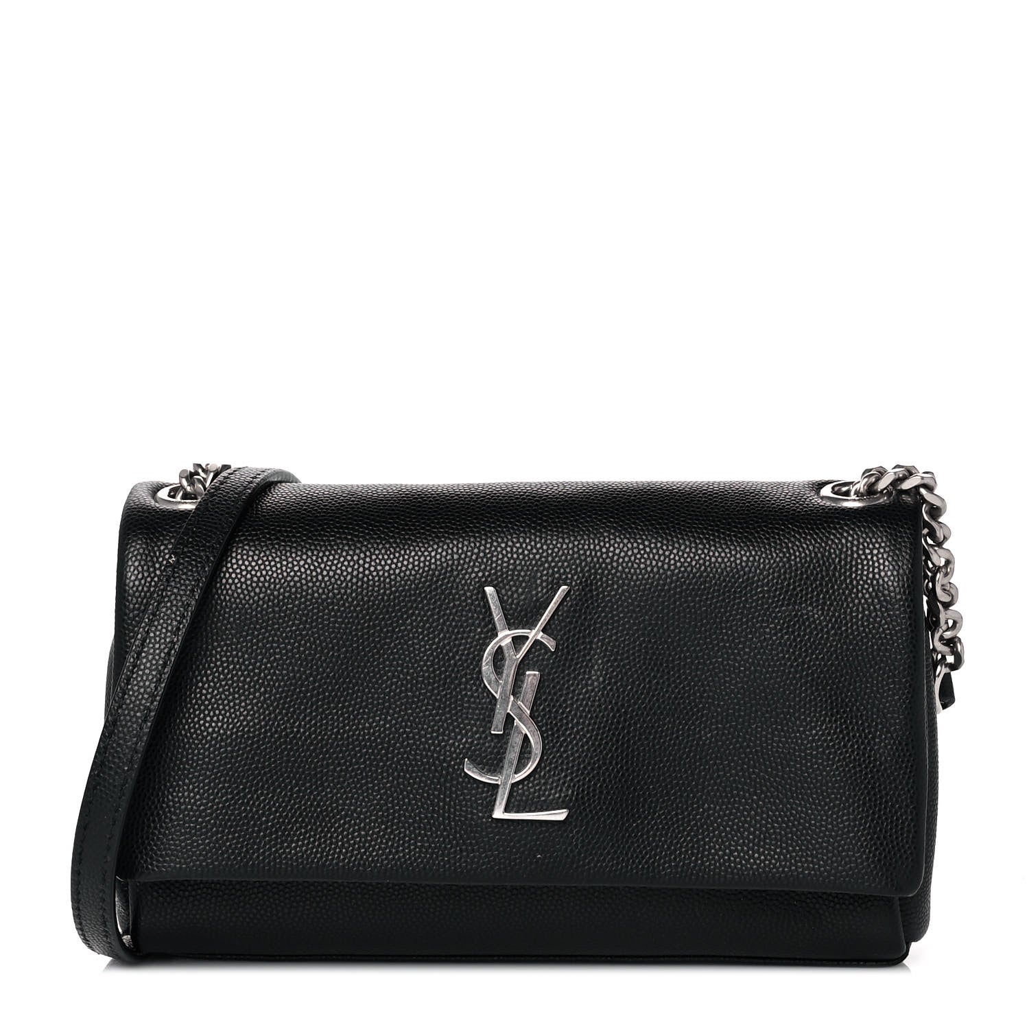 Saint Laurent Grain De Poudre Monogram Toy West Hollywood Fold-Over Bag Black 1 of 10