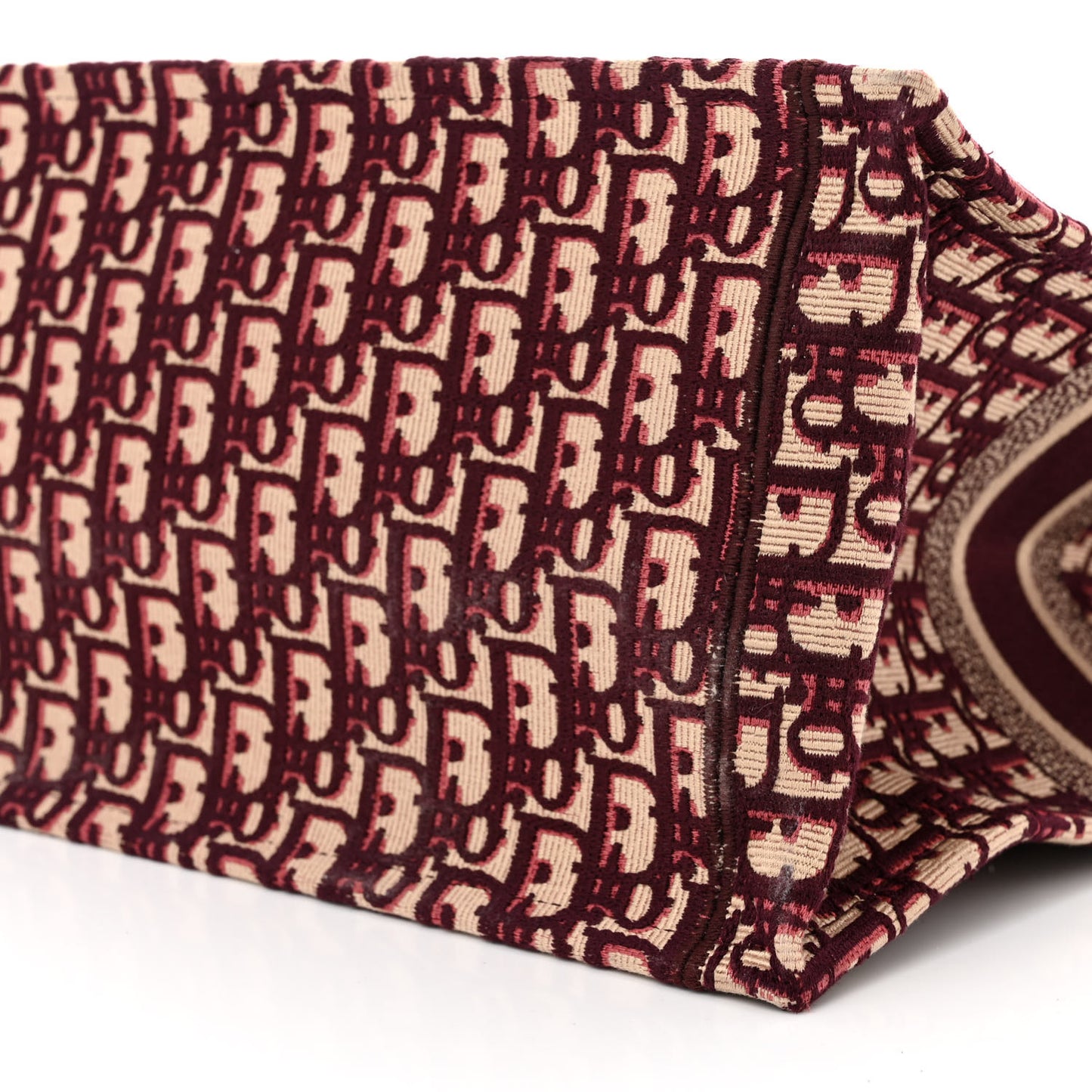 Oblique Large Book Tote Burgundy Multicolor