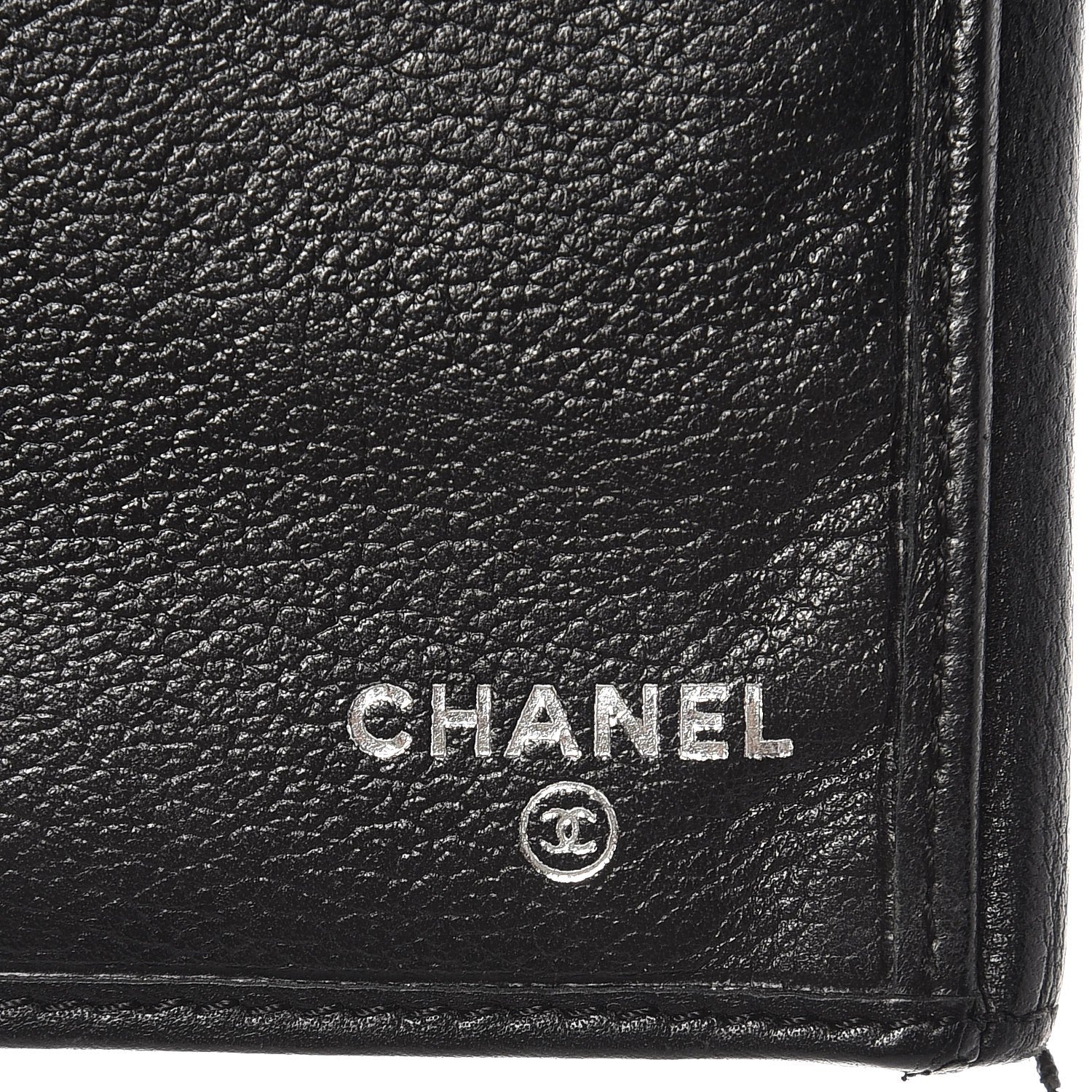 Chanel Goatskin Camellia Embossed Flap Wallet Black 6 of 11