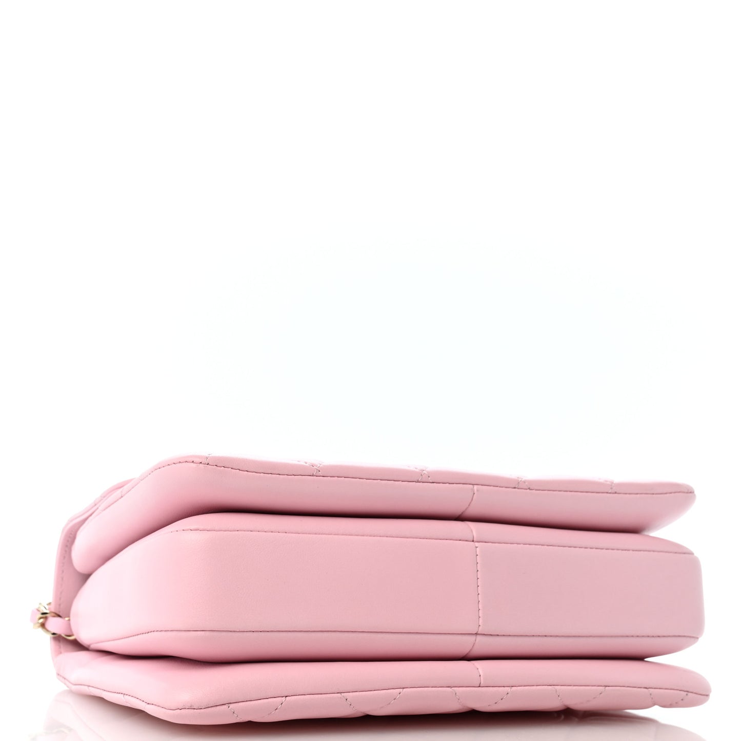 Lambskin Quilted Small Trendy CC Flap Dual Handle Bag Light Pink