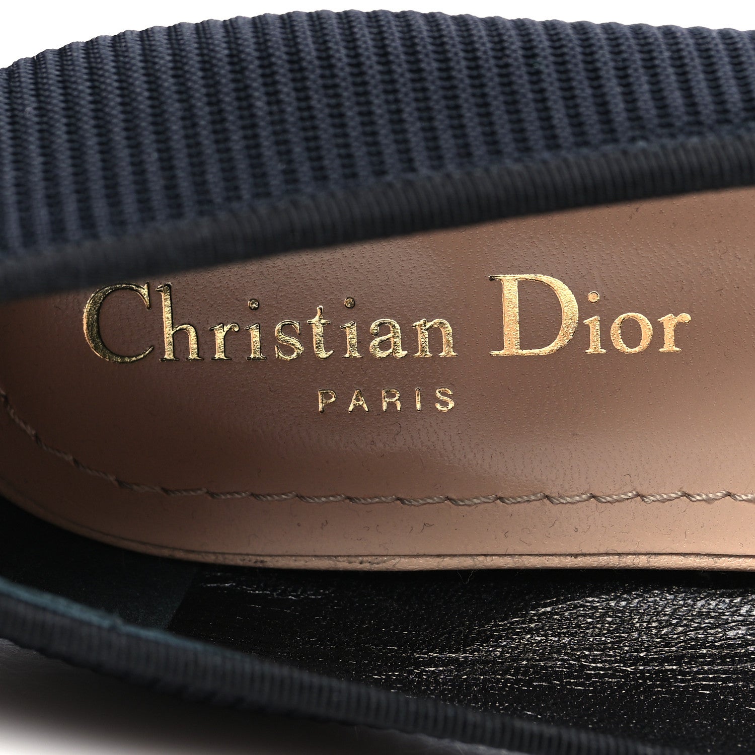 Christian Dior Fabric Ribbon Embroidered J'Adior Ballet Flats 39 Black 8 of 8