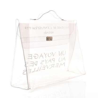 Hermes Vinyl Souvenir De L'Exposition Kelly Transparent 3 of 10