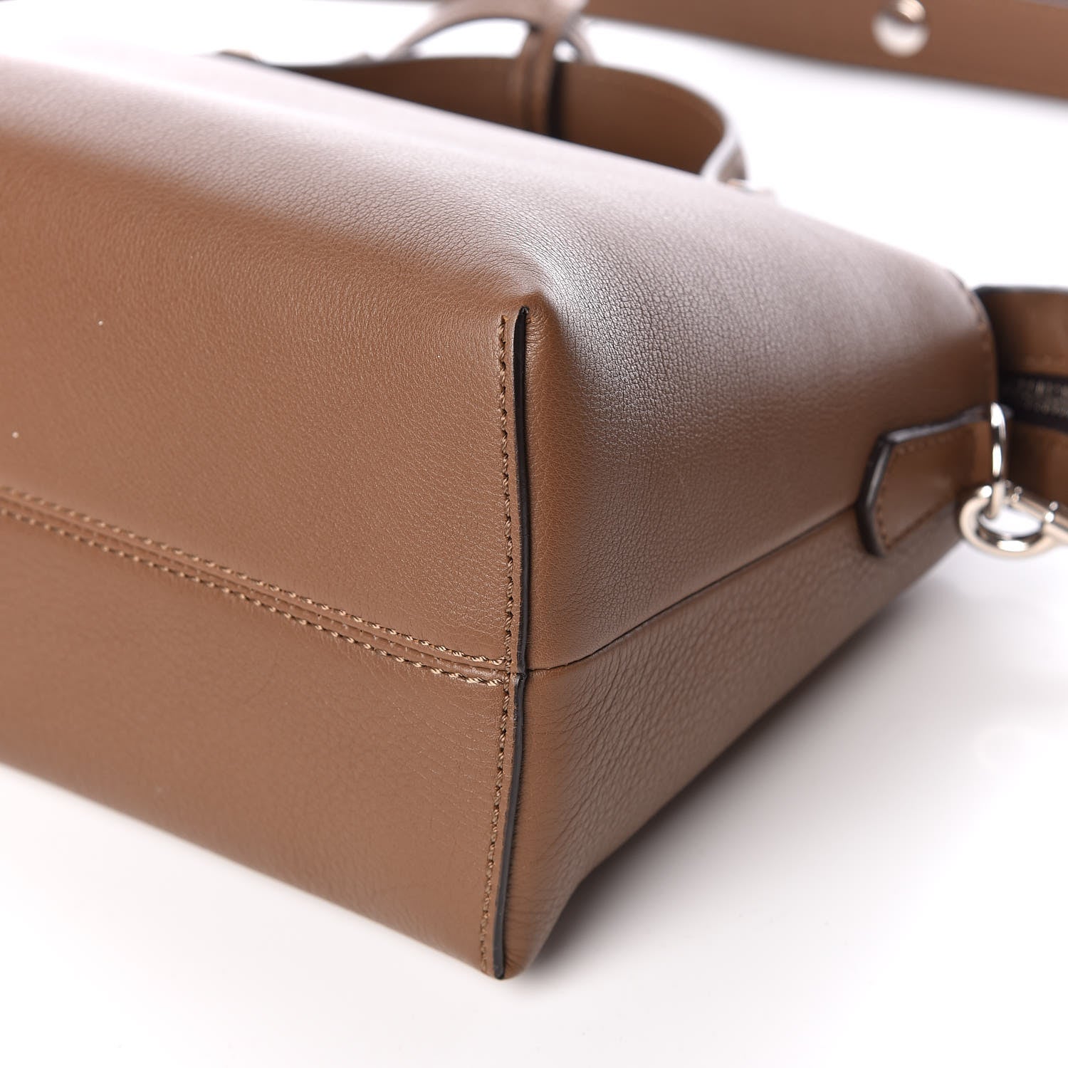 Fendi Vitello Dolce Croc Tail Medium By The Way Boston Bag Foresta Marrone 6 of 13