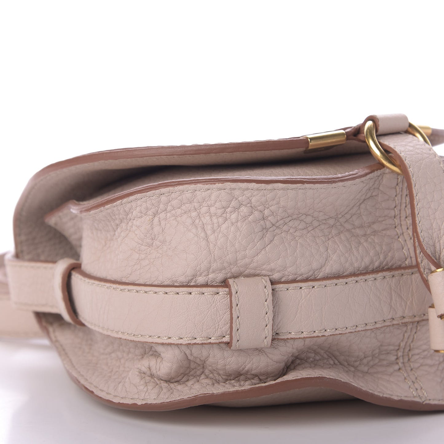 Calfskin Mini Marcie Round Crossbody Bag Blush Nude
