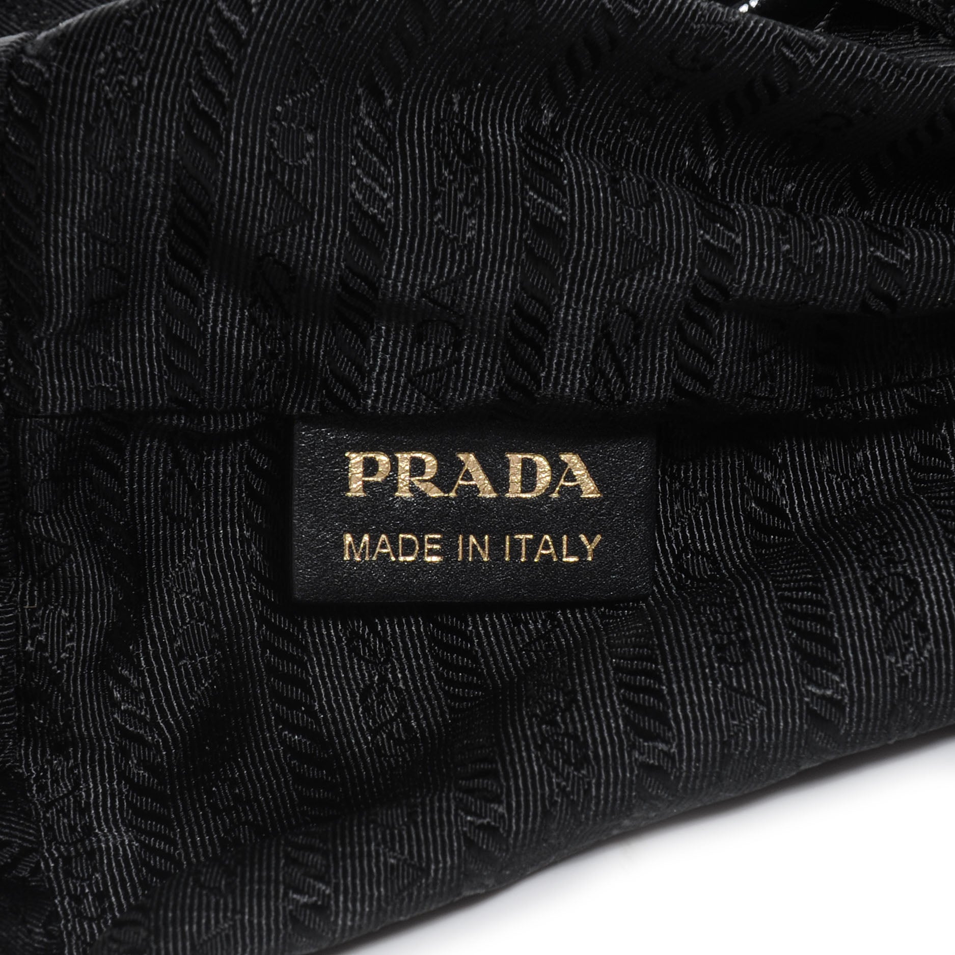 Prada Tessuto Nylon Jacquard Logo Tote Nero Black 9 of 11