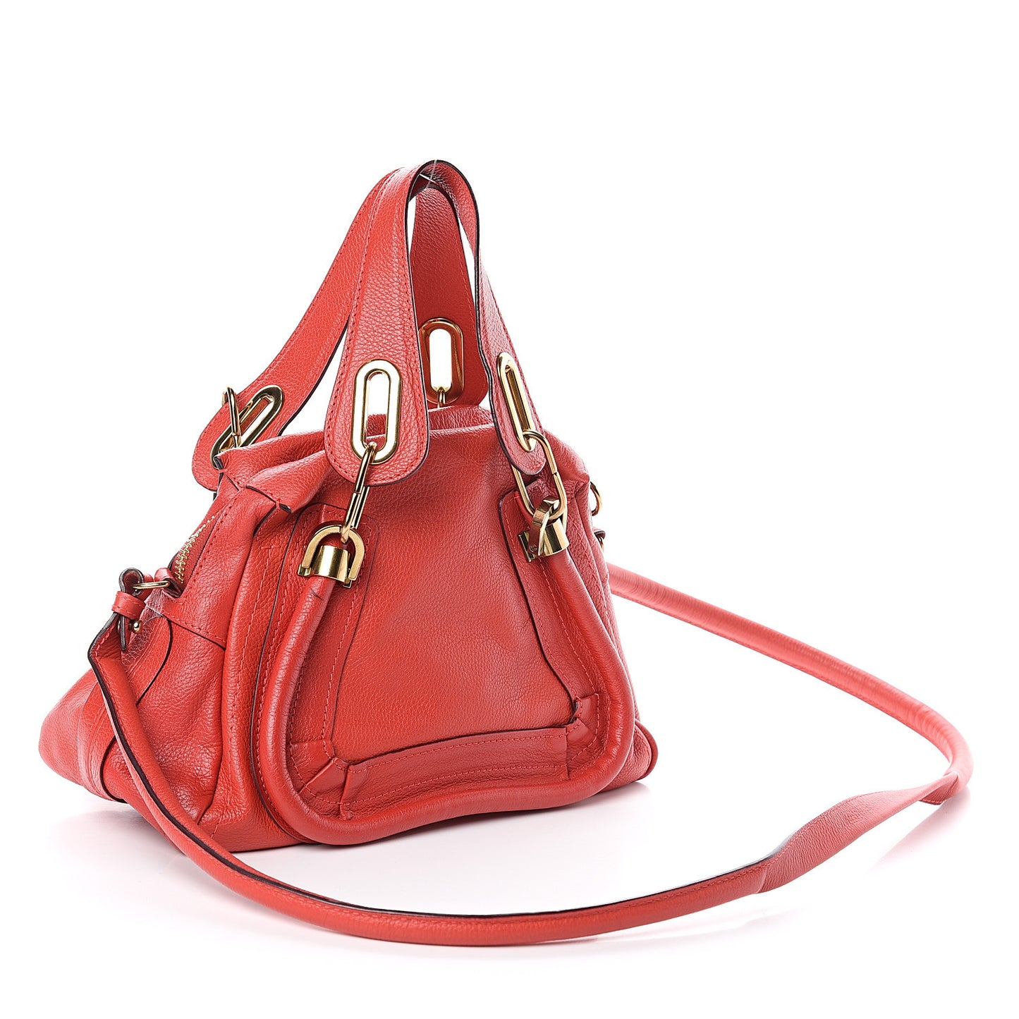 Calfskin Small Paraty Coral Pop