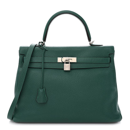 Hermes Taurillon Clemence Kelly Retourne 35 Malachite 1 of 22