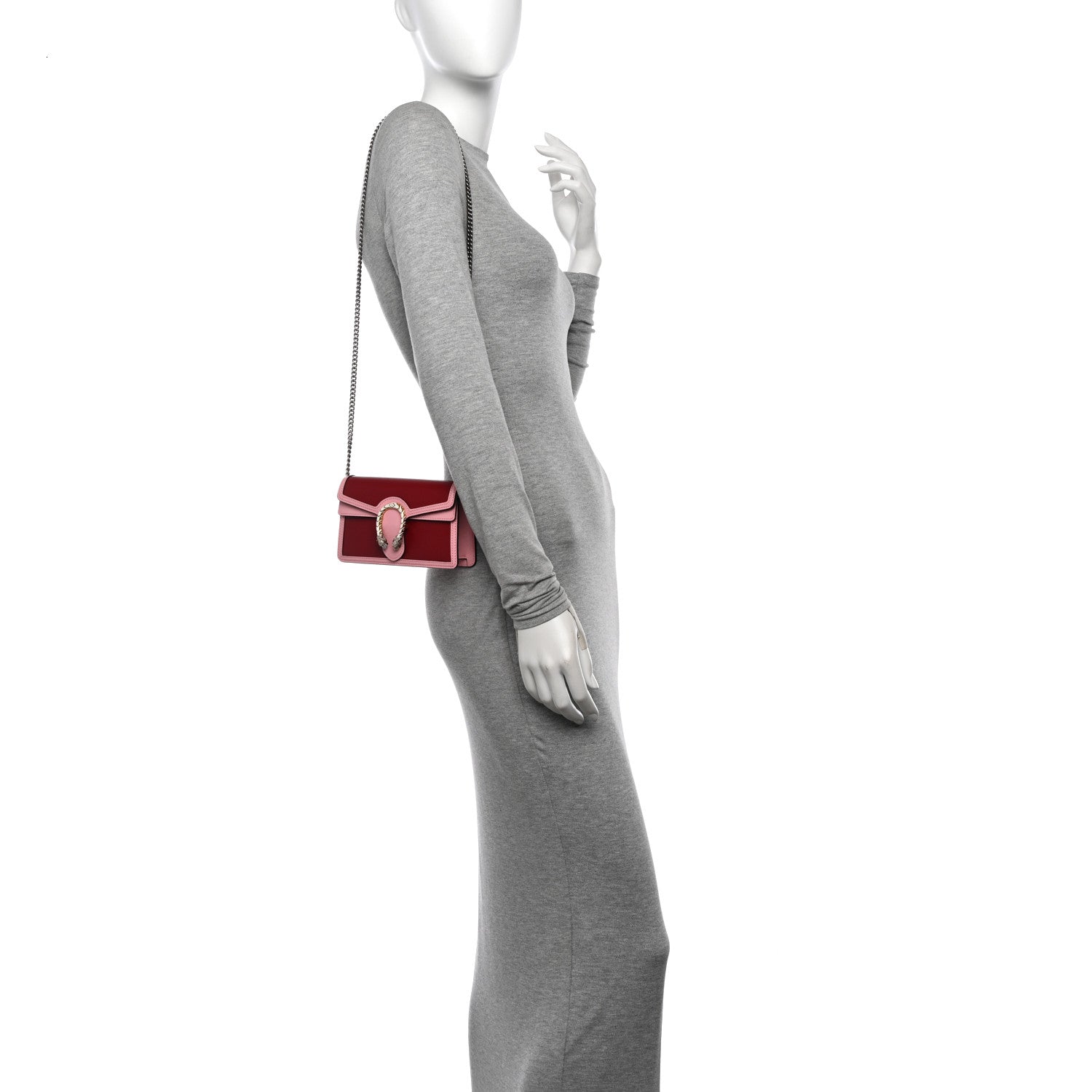 Gucci Azalea Calfskin Enamel Super Mini Dionysus Shoulder Bag New Cherry Red Wild Rose Off White 2 of 11