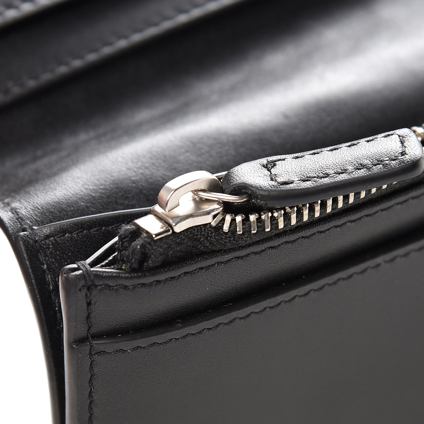 Calfskin Crocodile Embossed Continental Wallet Black