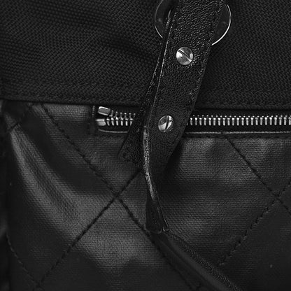 Chanel Coated Canvas Quilted Large Paris Biarritz Tote Black 15 of 19