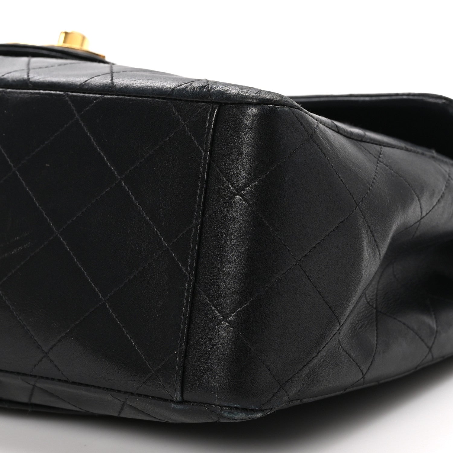 Chanel Lambskin Quilted XL Jumbo Single Flap Black 10 of 11