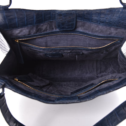 Nancy Gonzalez Crocodile Hobo Blue 5 of 12