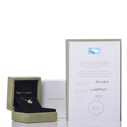 Van Cleef & Arpels 18K Yellow Gold Diamond Mini Frivole Pendant Pave Necklace 8 of 8