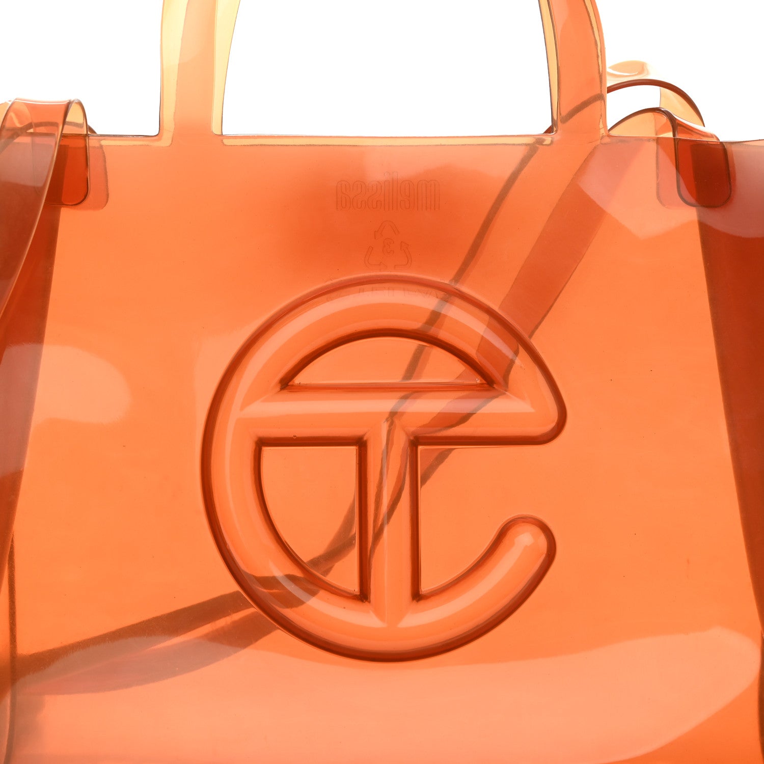 Telfar x MELISSA Jelly Medium Shopping Bag Clear Brown 7 of 9