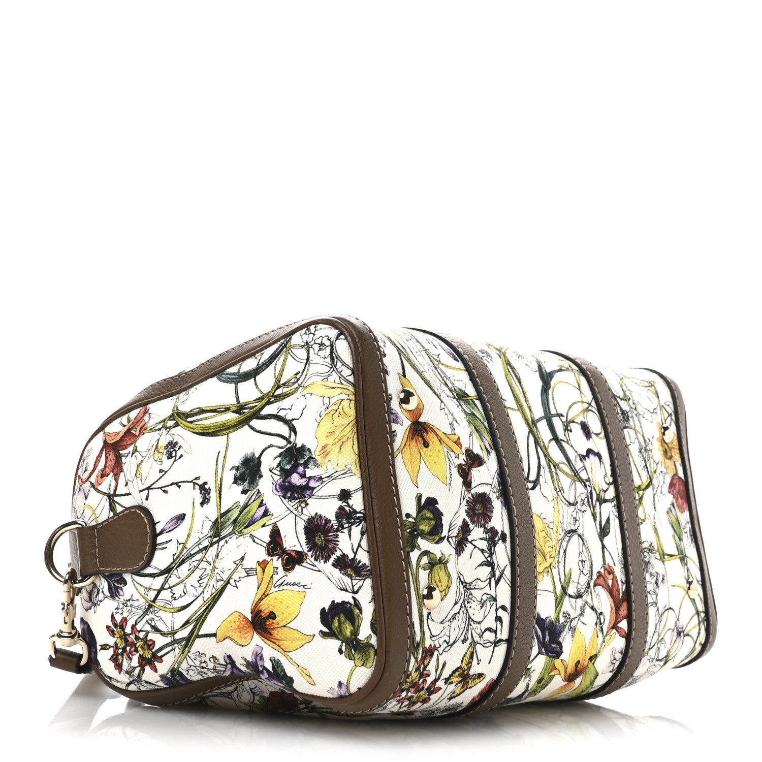 Gucci Canvas Flora Infinity Medium Joy Boston White Multicolor Acero 4 of 12