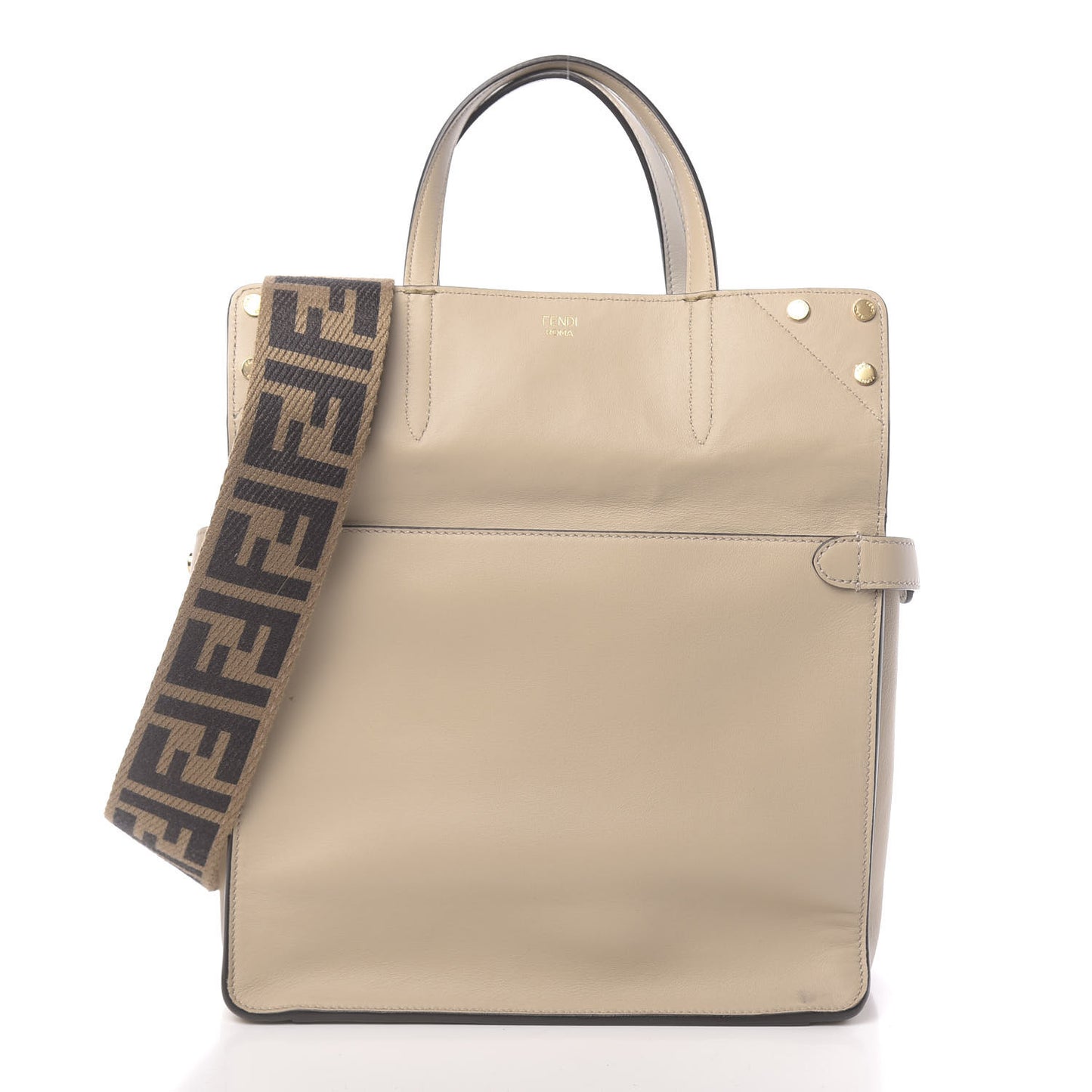 Vitello Grace FF 1974 Small Flip Tote Nuvola Notte Ice