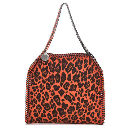 Stella McCartney Linen Leopard Small Falabella Tote Vermillion Black 1 of 9